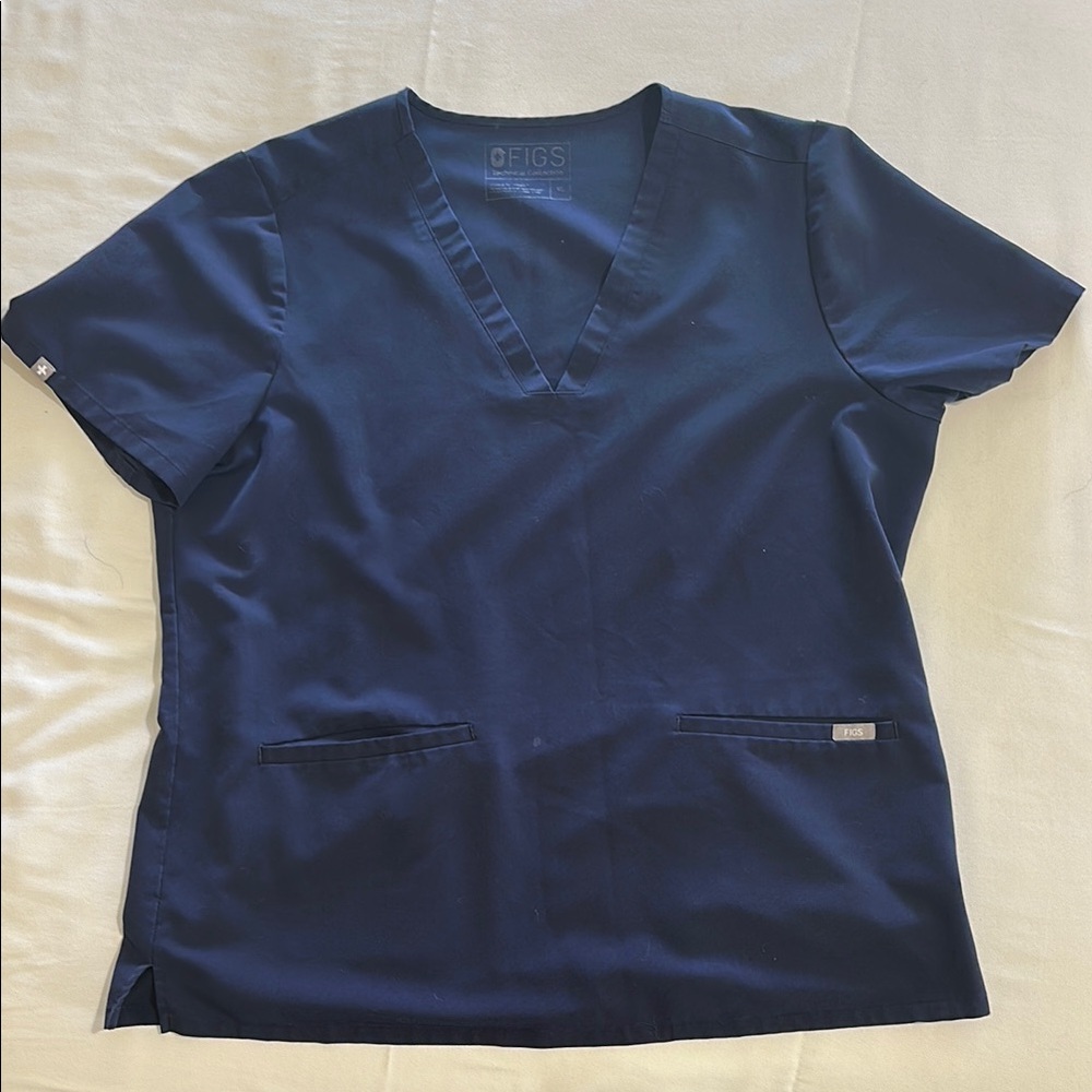 Figs Blue Short Sleeve V-Neck Set for Professionals